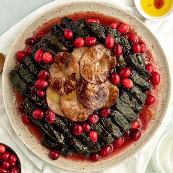 Vine-Leaves-with-Cranberries-(Vegetarian)