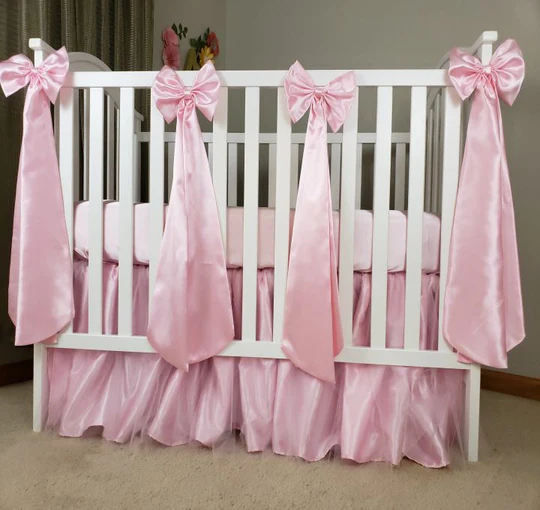 Pink & White Baby Girl Bedding Set